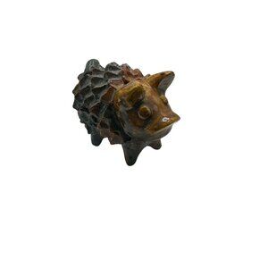 Handmade Ceramic Hedgehog Figurine. A collectible animals nature